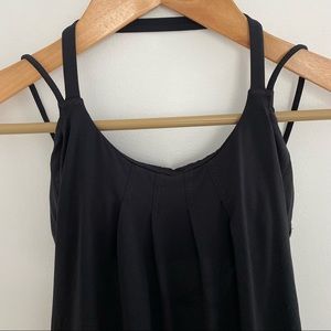 lululemon strappy black 2 in 1 tank